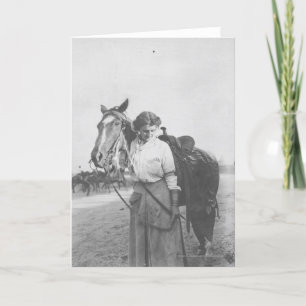 Jane Bernoudi and her horse Card