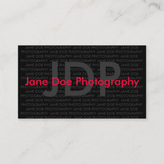 JANE DOE PHOTOGRAPHY BUSINESS CARD