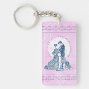Jane Eyre and Edward Rochester with Pilot Pink Key Ring