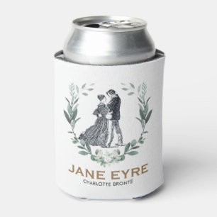 Jane Eyre and Edward Rochester with Wreath Can Cooler