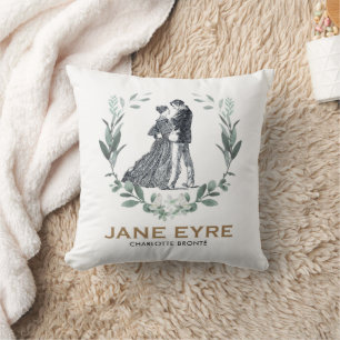 Jane Eyre and Edward Rochester with Wreath Cushion