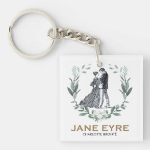 Jane Eyre and Edward Rochester with Wreath Key Ring