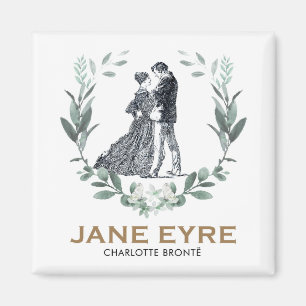 Jane Eyre and Edward Rochester with Wreath Magnet