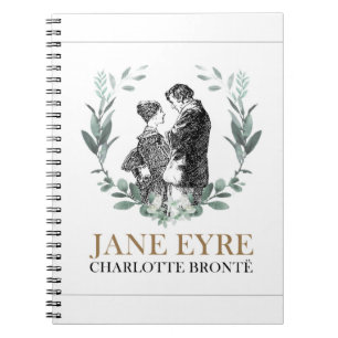 Jane Eyre and Edward Rochester with Wreath Notebook