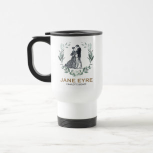 Jane Eyre and Edward Rochester with Wreath Travel Mug