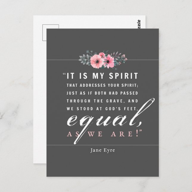 Jane Eyre - As We Are - Black Postcard (Front/Back)