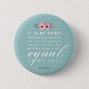 Jane Eyre - As We Are - Teal 6 Cm Round Badge