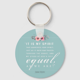 Jane Eyre - As We Are - Teal Key Ring