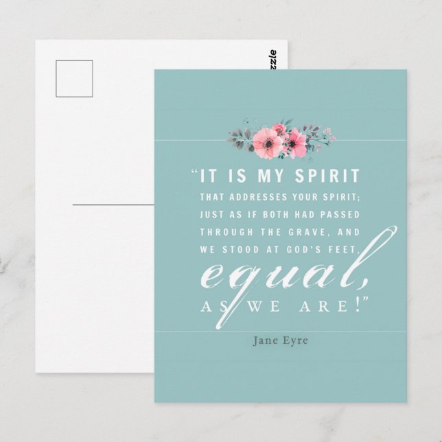 Jane Eyre - As We Are - Teal Postcard (Front/Back)