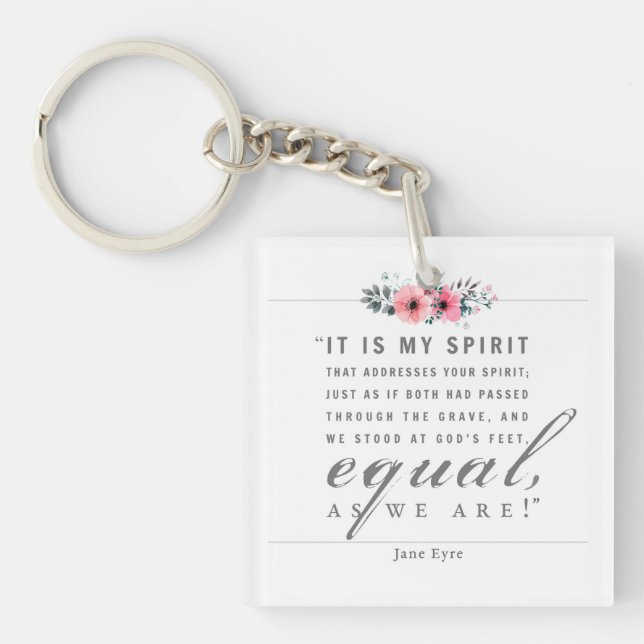 Jane Eyre - As We Are - White Key Ring (Front)