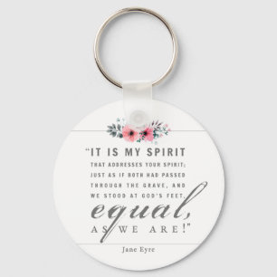Jane Eyre - As We Are - White Key Ring