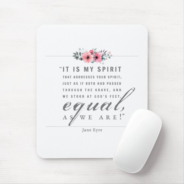 Jane Eyre - As We Are - White Mouse Mat (With Mouse)