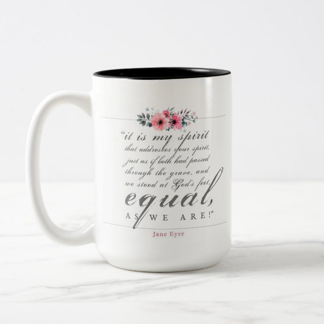 Jane Eyre - As We Are - White Two-Tone Coffee Mug (Left)
