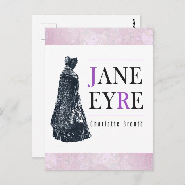 jane eyre,charlotte bronte,bronte sisters,booklove postcard (Front/Back)