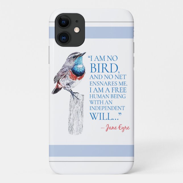 Jane Eyre - I Am No Bird - Blue Throated Bird Case-Mate iPhone Case (Back)