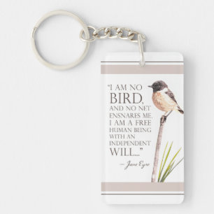 Jane Eyre - I Am No Bird - Brown Bird Key Ring