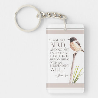 Jane Eyre - I Am No Bird - Brown Bird Key Ring
