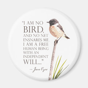 Jane Eyre - I Am No Bird - Brown Bird Magnet