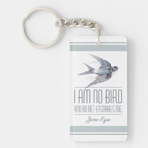 Jane Eyre - I Am No Bird - Flying Swallow Key Ring