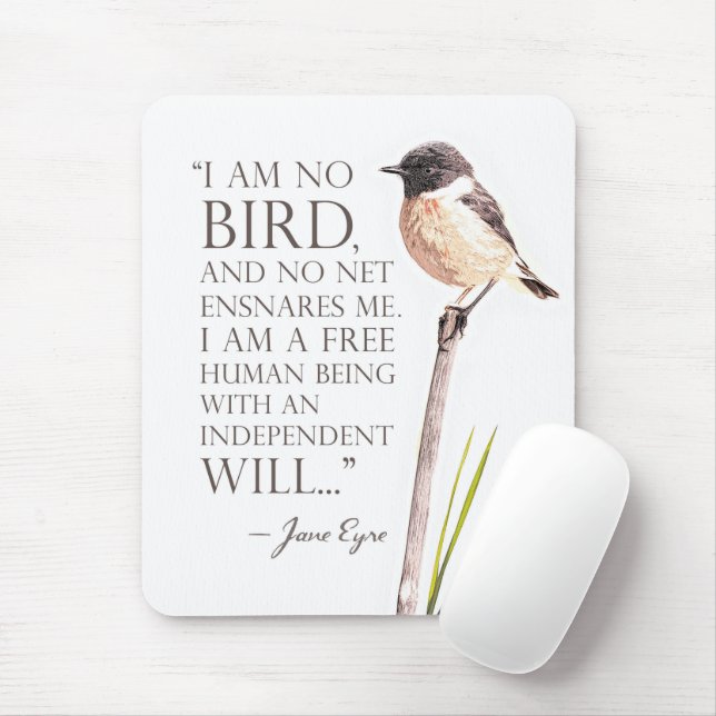 Jane Eyre - I Am No Bird Mouse Mat (With Mouse)