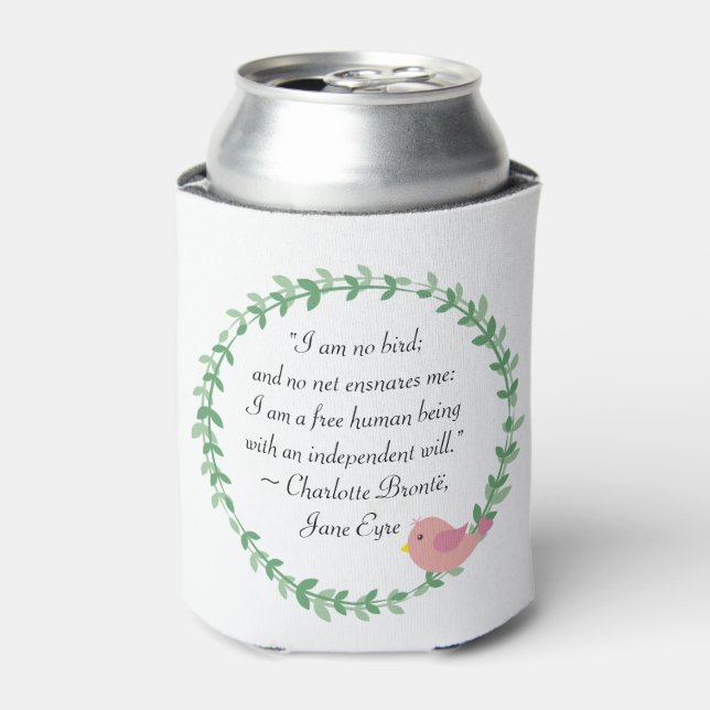 Jane Eyre I Am No Bird Quote Can Cooler (Can Front)