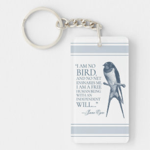 Jane Eyre - I Am No Bird - Swallow Key Ring