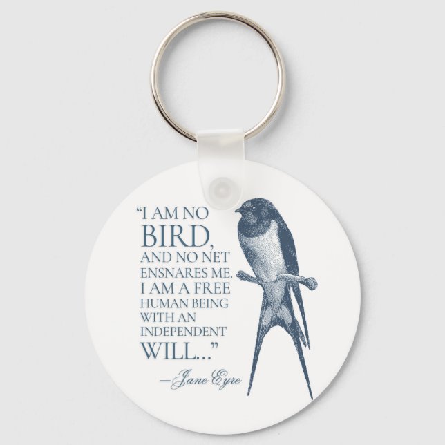 Jane Eyre - I Am No Bird - Swallow Key Ring (Front)