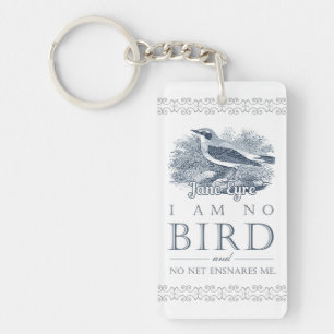 Jane Eyre - I Am No Bird - Vintage Bird Key Ring