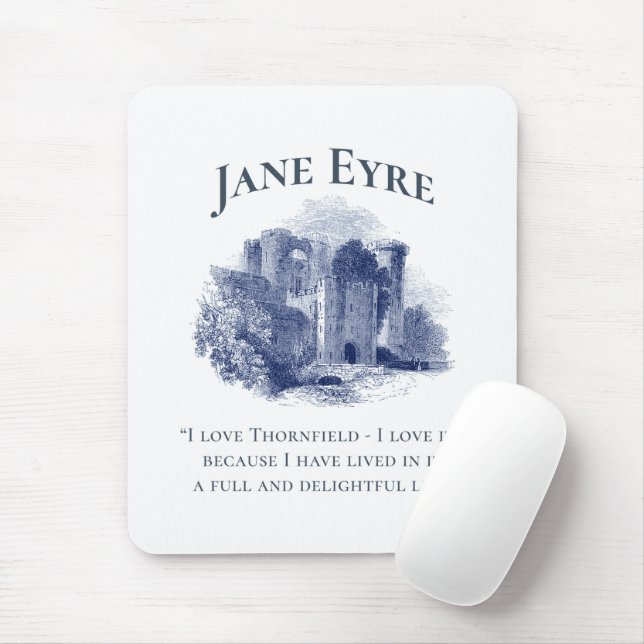 Jane Eyre - I Love Thornfield - Castle Mouse Mat (With Mouse)
