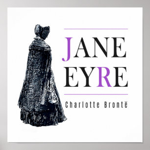 Jane Eyre in Cape and Bonnet Poster