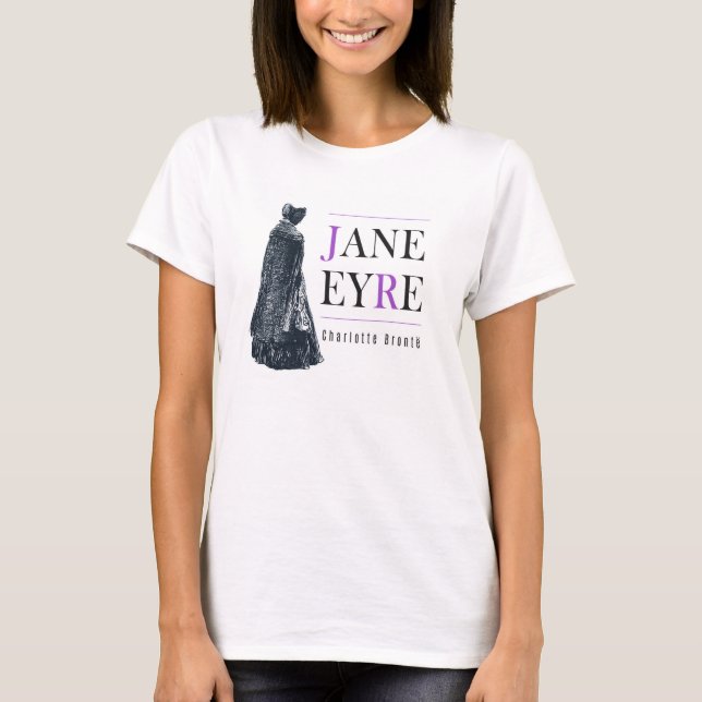Jane Eyre in Cape and Bonnet T-Shirt (Front)