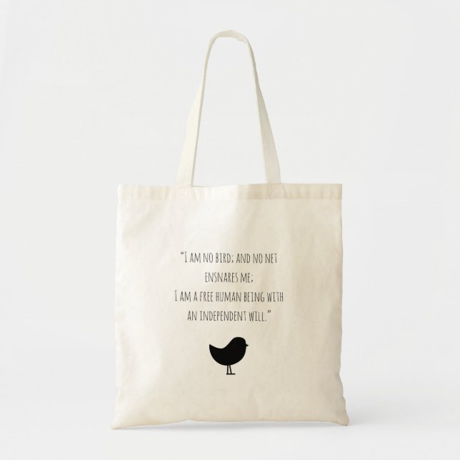 Jane Eyre motivational tote bag (Front)
