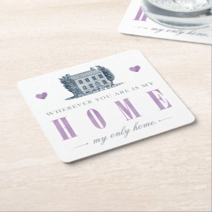 Jane Eyre - My Only Home - House Square Paper Coaster