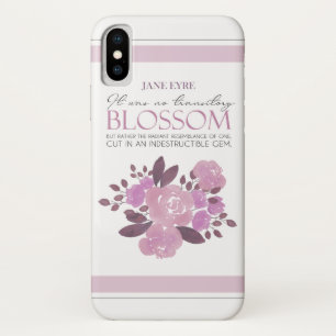 Jane Eyre - No Transitory Blossom - Pink Roses iPhone X Case