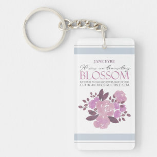 Jane Eyre - No Transitory Blossom - Pink Roses Key Ring
