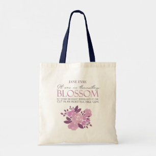 Jane Eyre - No Transitory Blossom - Pink Roses Tote Bag