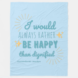 Jane Eyre Quote I - Blue Edition Fleece Blanket