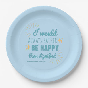 Jane Eyre Quote I - Blue Edition Paper Plate