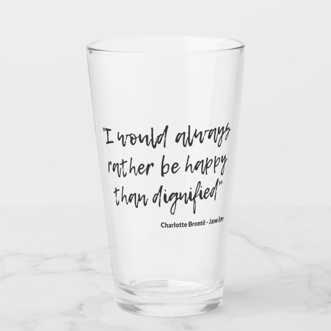 Jane Eyre Quote I Glass (Front)