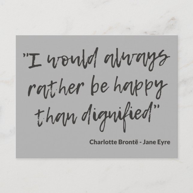 Jane Eyre Quote I Postcard (Front)