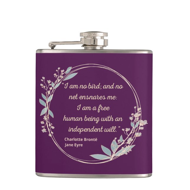 Jane Eyre Quote II - Cute Style Hip Flask (Front)