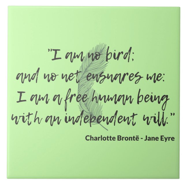 Jane Eyre Quote II Tile (Front)