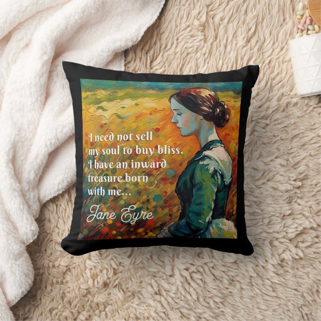Jane Eyre Quote Monet Style Painting Cushion (Blanket)