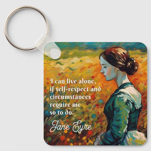 Jane Eyre Quote Monet Style Painting Key Ring (Front)