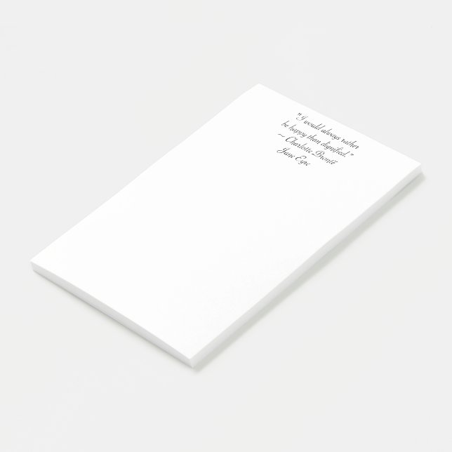 Jane Eyre Rather Be Happy Than Dignified Quote Post-it Notes (Angled)