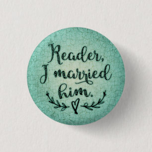 Jane Eyre Reader I Married Him 3 Cm Round Badge