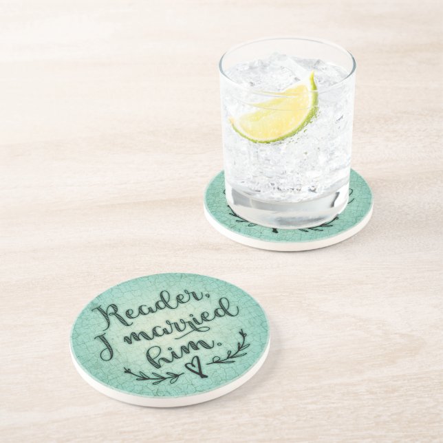 Jane Eyre Reader I Married Him Coaster (Side)