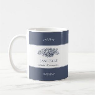 Jane Eyre - Reader I Married Him - Doves Dark Grey Coffee Mug