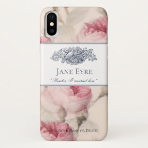 Jane Eyre - Reader I Married Him - Doves Floral iPhone X Case