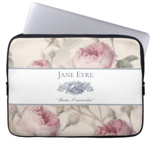 Jane Eyre - Reader I Married Him - Doves Floral Laptop Sleeve
